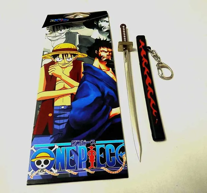 Опт/розница Версия One piece Зоро мечи цепочка для ключей 7 17 см меч с Бесплатная