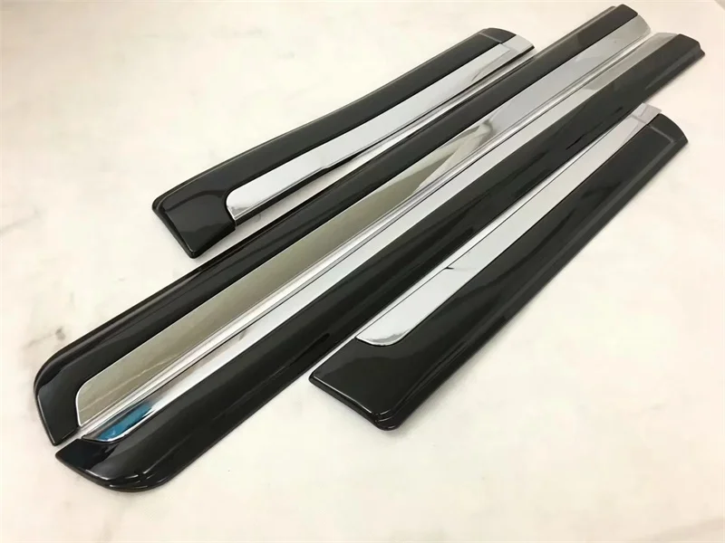 Black Chrome Боковой двери литье тела Накладка для Toyota Land Cruiser Prado FJ 150 2010- автомобильные аксессуары для укладки 4 шт./компл - Цвет: Black Chrome