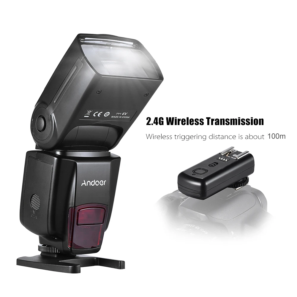 Andoer AD560 IV 2 4G беспроводной универсальный на камеру Slave Speedlite Flash светильник GN50