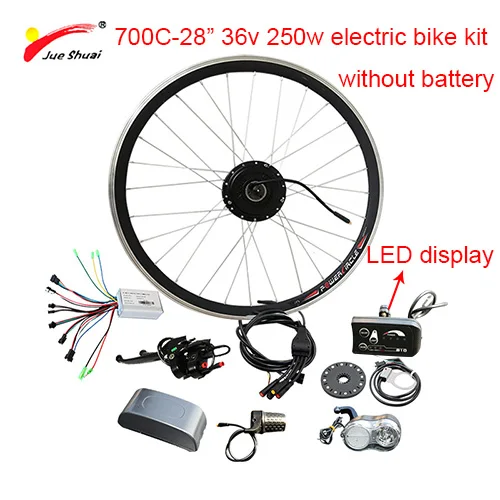 700C 250W LED 36 в 250 Вт Электрический велосипед комплект без батареи Электрический мотор колеса 36 В Ebike комплект для горного велосипеда MTB комплект для переоборудования электрического велосипеда - Цвет: 700C 250W LED