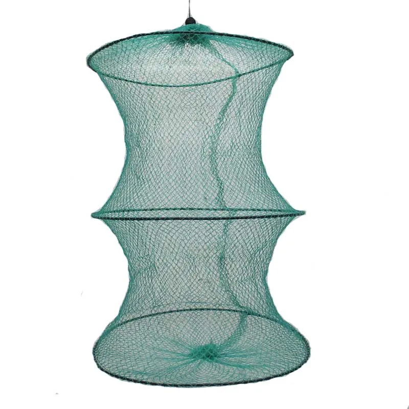 LEO рыболовная сеть металлическая рама нейлоновая сетка Краб Складная круглая