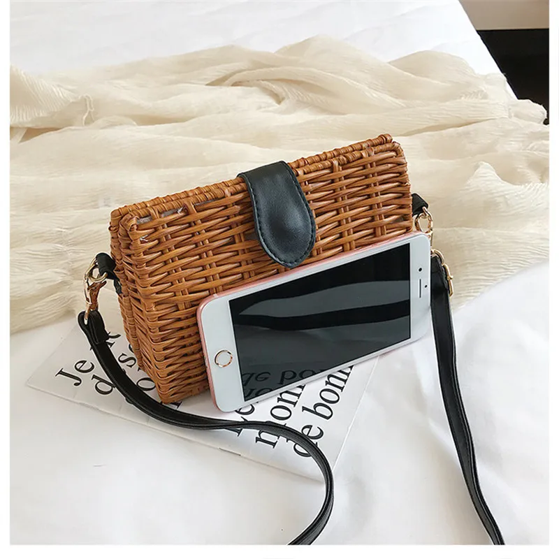 2019 новая женская сумка из ротанга роскошная дизайнерская пляжная Основная на