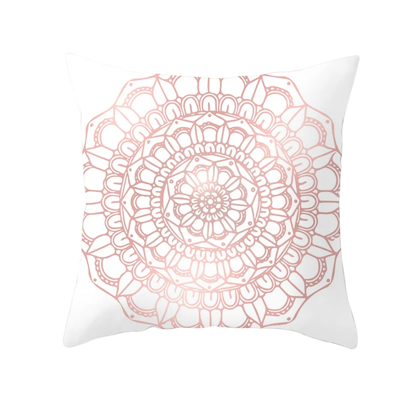 H03 mling 1pcs 45x45cm Geometric Pink Gold Decorative Pillow Peach Skin Sofa Cushion Waist Pillow Cover Decorative Cushion Cover - Цвет: H03