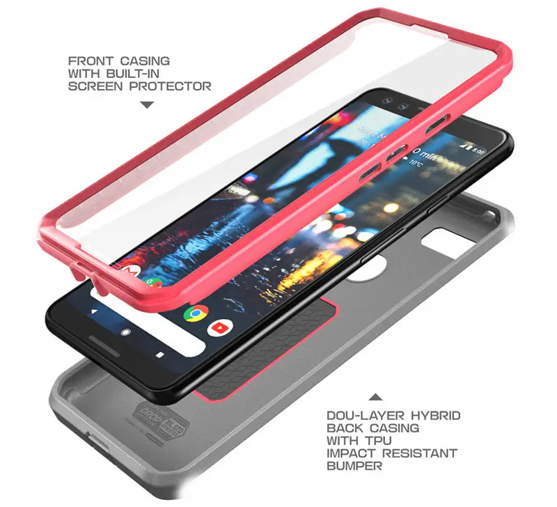 Чехол SUPCASE для Google Pixel 3, чехол серии UB Pro, прочная кобура с клипсой, со встроенным протектором экрана