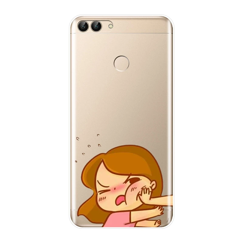 Милый чехол для телефона Huawei P9 P10 P Smart Plus P20 Lite Pro силиконовая Мягкая задняя крышка
