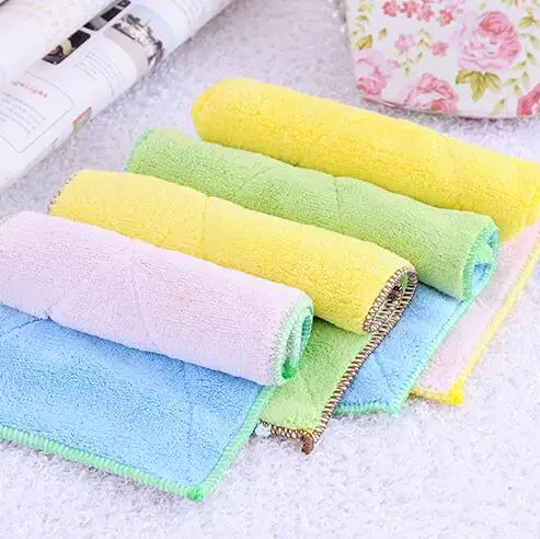 Высокие тряпки для бытовой чистки 5 цветное блюдо ткань бамбуковое волокно