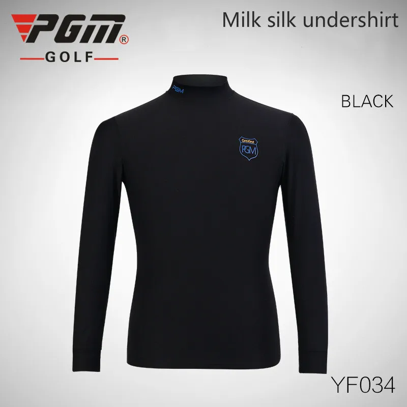 

2018 PGM Golf Jersey Warm Slim High Elastic Anti-static Blouse for male Golf Undershirt with color Black White Grey Size M-XXL