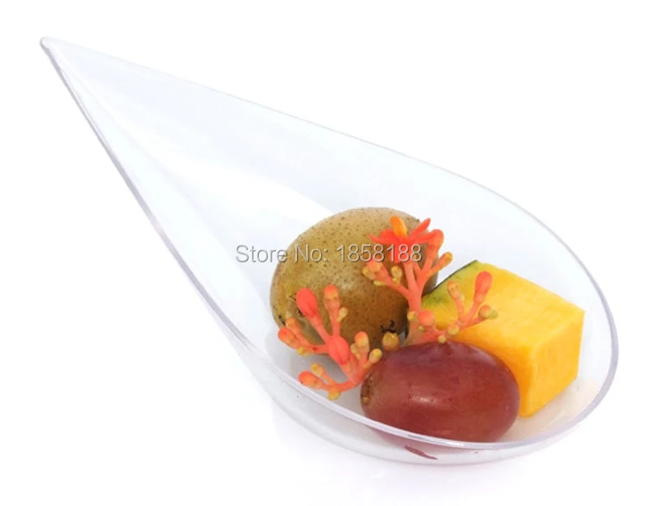 100 шт./лот вечерние жесткие пластиковые одноразовые десертные ложки 3 9