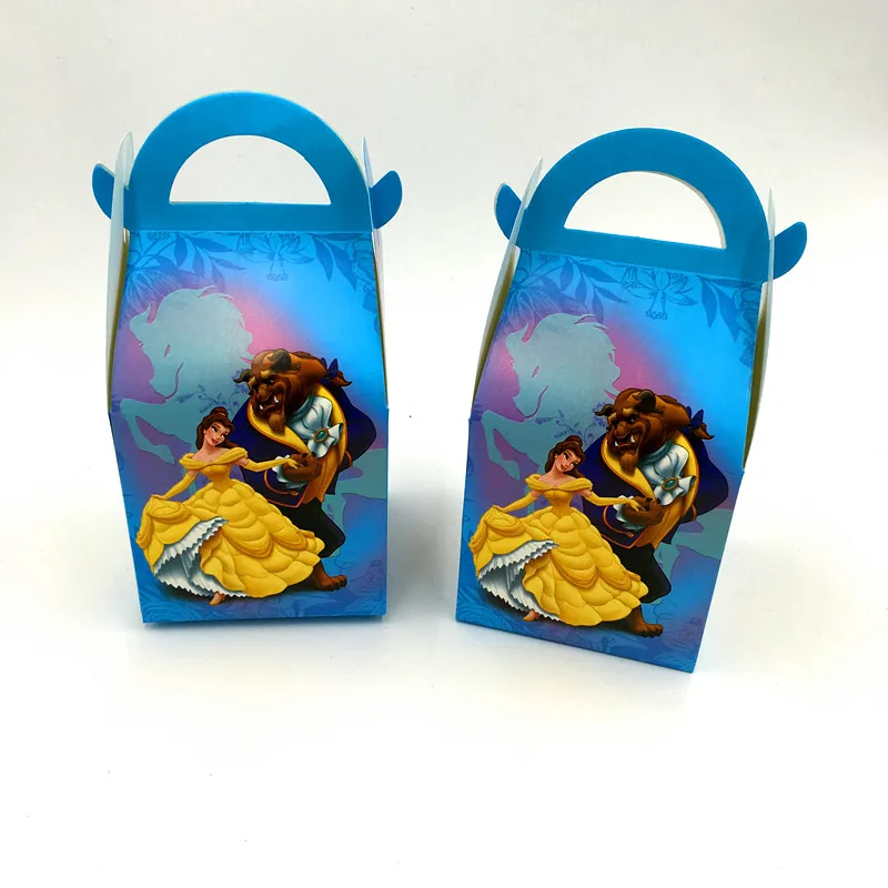 6 шт./лот сумки для рук с изображением красавицы и чудовища коробки конфет детские