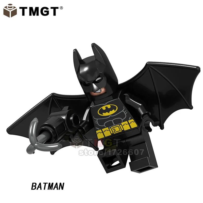 Многоцветный Одиночные кубики «Бэтмен» Red Son Batman-Tire Armor темные ночи: металлические беспощадные летучие мыши, которые смеются, строительные блоки, игрушки для детей - Цвет: Многоцветный