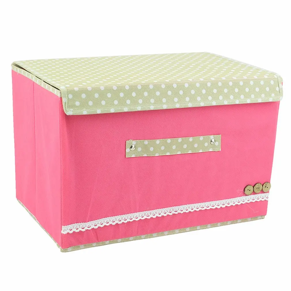 Ящик для хранения одежды из нетканого материала с пряжкой в пасторальном стиле