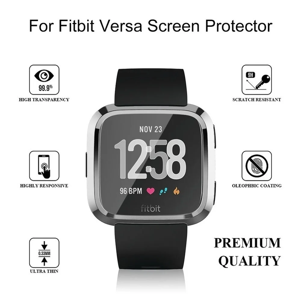 360 градусов Защитная крышка для Fitbit Versa Band чехол покрытие Coque Fit Bit Versa аксессуары для часов защитный чехол для экрана