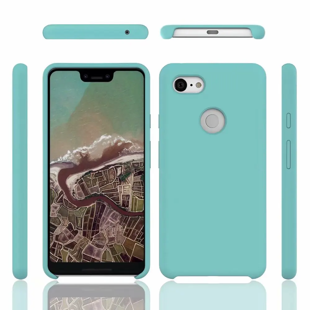 Для Google Pixel 3 3XL чехол Роскошный жидкий силиконовый кожаный удобный защитный для XL