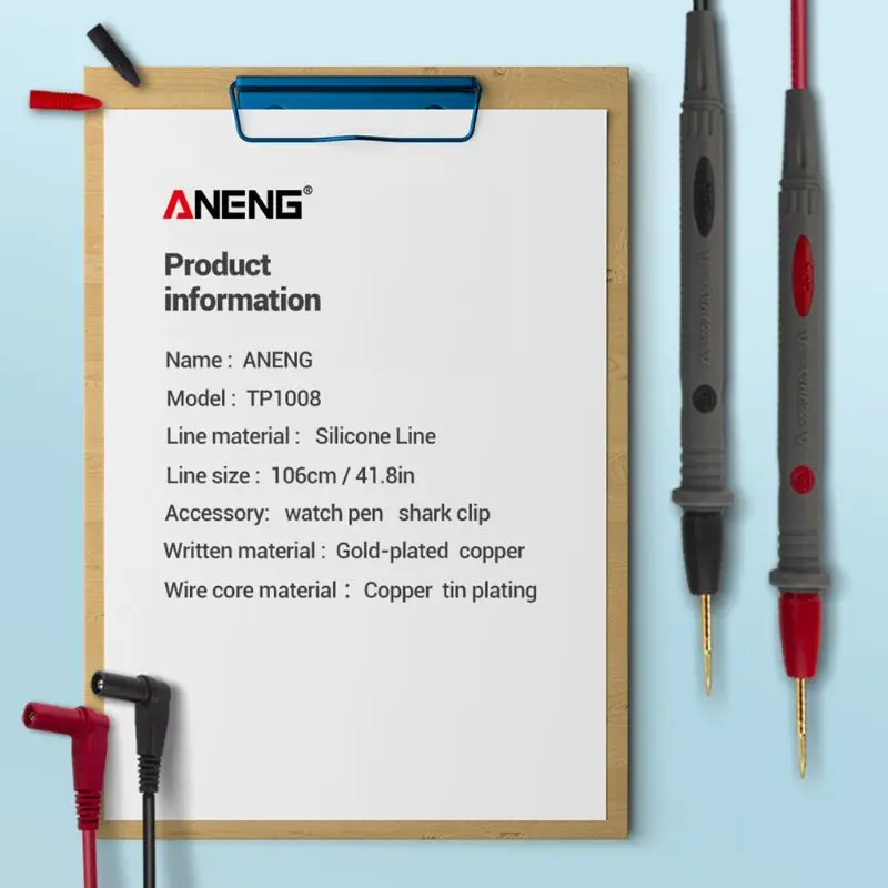 

Gold plated Silicone Wire Test Leads for Multimeter Ultra Pointed 1000V 20A Needle Test Probe Tip