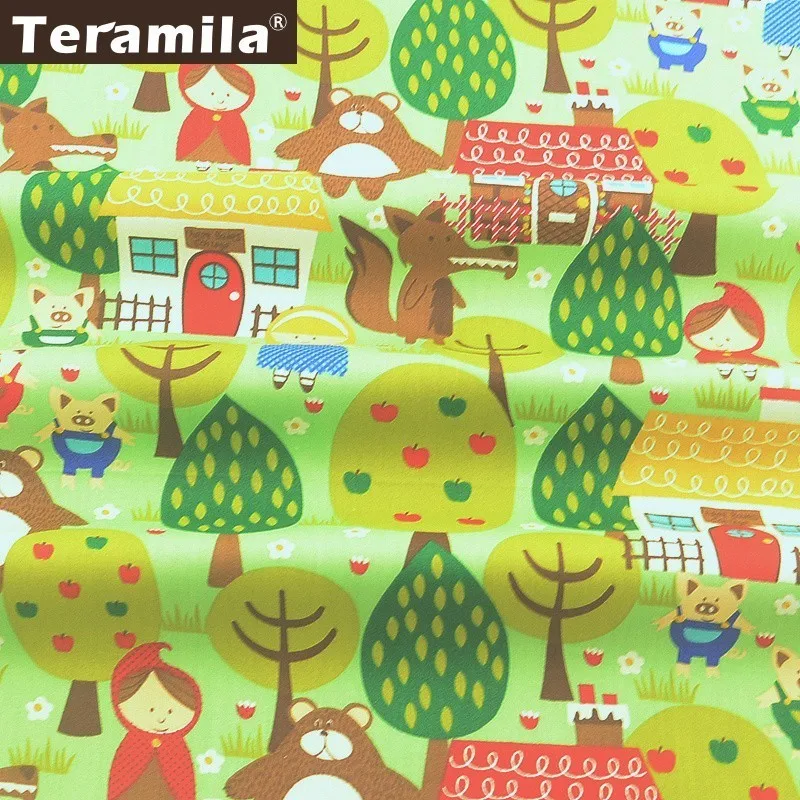 Teramila 100% хлопок сказочный стиль Tissu детская ткань простыня лоскутное шитье