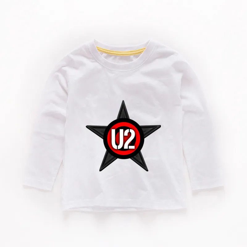 От 2 до 12 лет детские топы U2 для маленьких девочек футболки одежда мальчиков