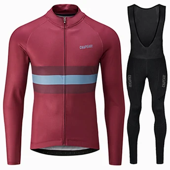 SET 06 Go pro ropa ciclismo зимний теплый флисовый комплект с длинными рукавами abbigliamento ciclismo invernale mallot ciclismo hombre invierno - Цвет: SET 06