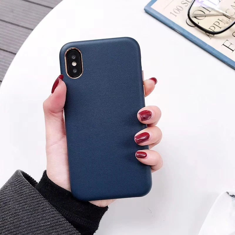 Роскошный модный мягкий кожаный чехол для Apple iphone 6 6S 7 8 Plus X XR XS максимальный чехол Ip 7plus 8plus XsMax красные черные розовые синие чехлы