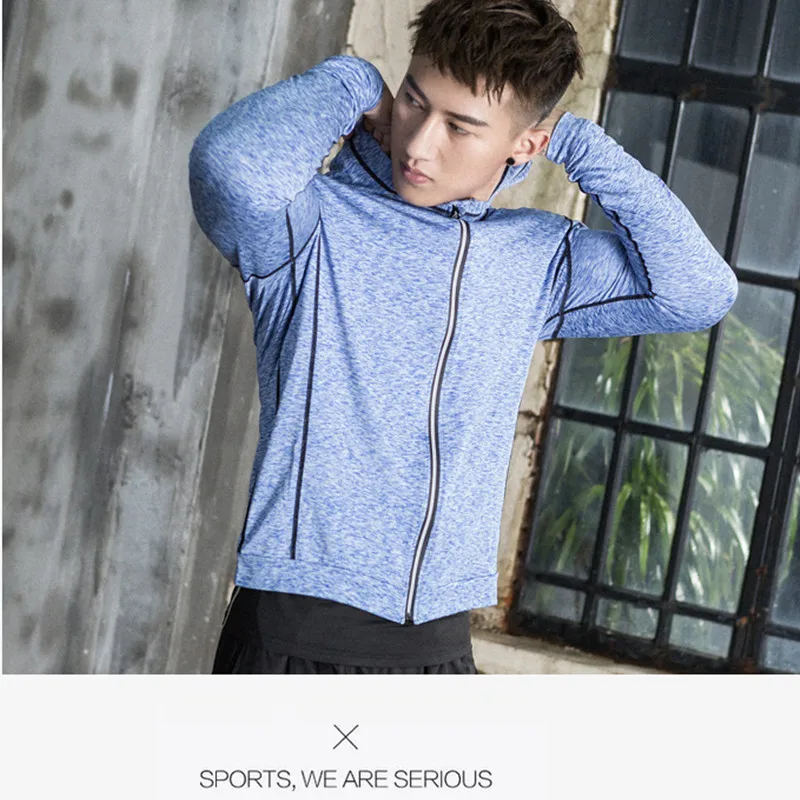 2018 Новая мужская летняя куртка весна осень Фитнес упражнения быстро сохнут