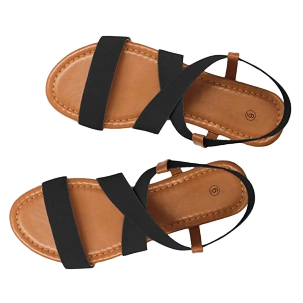 Zapatos de mujer; женские босоножки; модные повседневные сандалии на плоской подошве; однотонные Летние удобные сандалии; обувь на плоской подошве