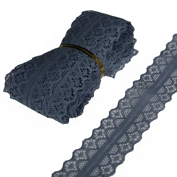 Dark Grey 12 ярдов/Лот, новинка, распродажа, 14 цветов, высокое качество, кружевная лента, Ширина 28 мм, сделай сам, вышитая сетка, кружевная отделка, ткань для шитья, украшения - Цвет: Dark Grey
