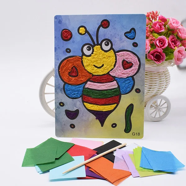 DIY Bee Diy Дом ремесла игрушки для детей из войлочной бумаги девочка ремесло детский сад материал смешное искусство и ремесло дети подарок для маленького мальчика - Цвет: DIY Bee