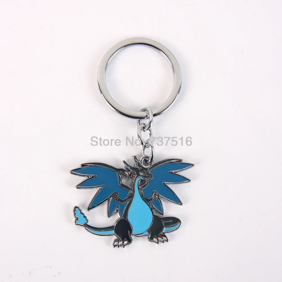 Новый анимационный синий суперлетающий огненный Dragon Charizard X металлическая