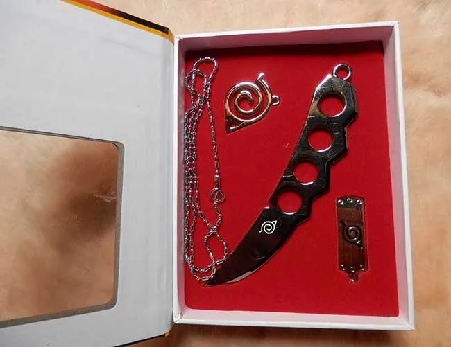 Наруто Асума белый/серебристый ожерелье оружие Япония Косплей металлический