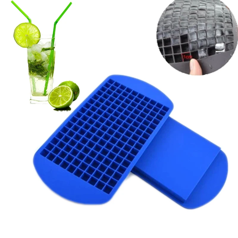 Новый безопасный 160 кубиков льда мини Кубик Пудинг силиконовый поднос Плесень