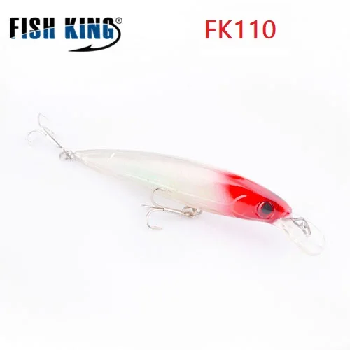 FISH KING, приманка для рыбалки, гольян, жесткая приманка, воблер, приманка для окуня, плавающая приманка, аксессуары для рыбалки, 3D, для глаз, медленная плавающая заглушка, Topwater711 - Цвет: FK110-006