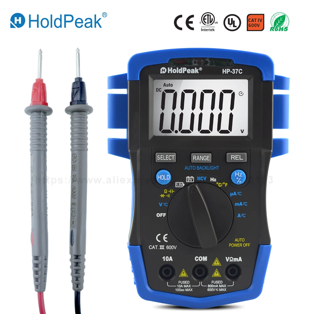 Цифровой мини-мультиметр 1999-6000 отсчетов тестер сопротивления емкости частоты |