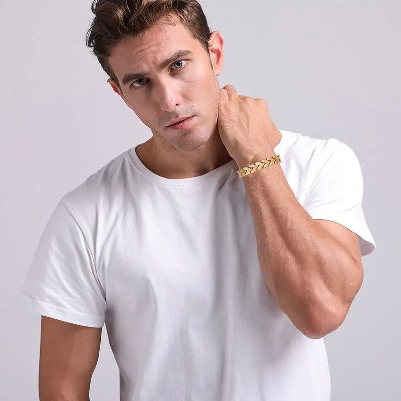 Мужские браслеты из нержавеющей стали магнитный терапевтический браслет и для