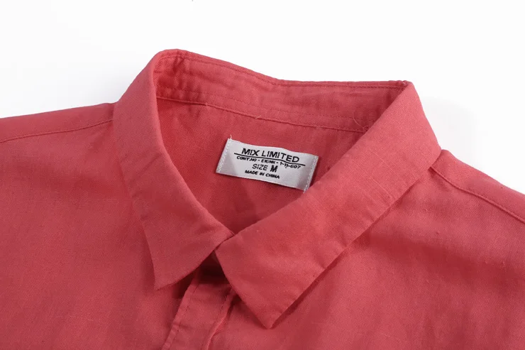 Повседневное Гавайские рубашки Для мужчин из хлопка и льна дизайнерский бренд Slim