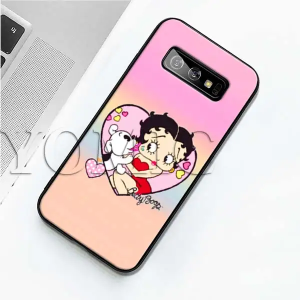 005 Betty Boop черный силиконовый чехол для samsung Galaxy S10 S10e S8 S9 плюс S7 A40 A50 A70 Note 8 9 мягкий чехол - Цвет: 005