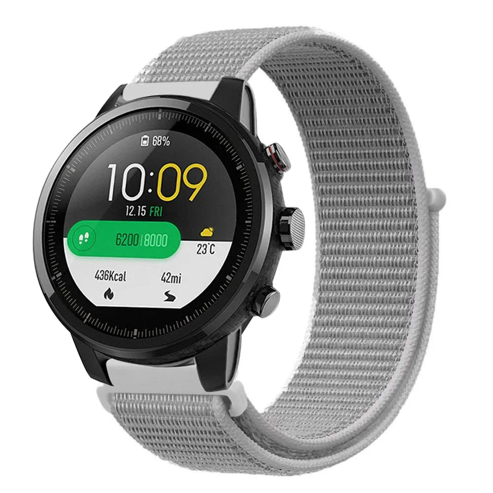 Gary Нейлоновая тканая группа часов цветная замена 22 мм ремешок для часов Amazfit Stratos Pace 2 для Xiaomi Huami Amazfit Pace браслет - Цвет ремешка: Gary