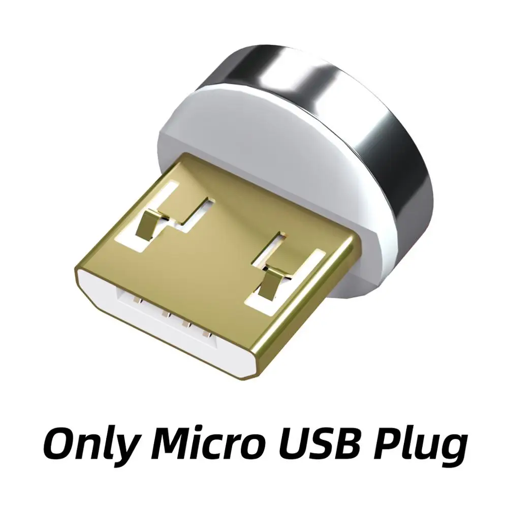 Micro plug no cable ANMONE Магнитный кабель Micro USB кабель 3A быстрое зарядное устройство Быстрая зарядка Магнитный провод Android зарядный шнур для телефона планшета - Цвет: Micro plug no cable