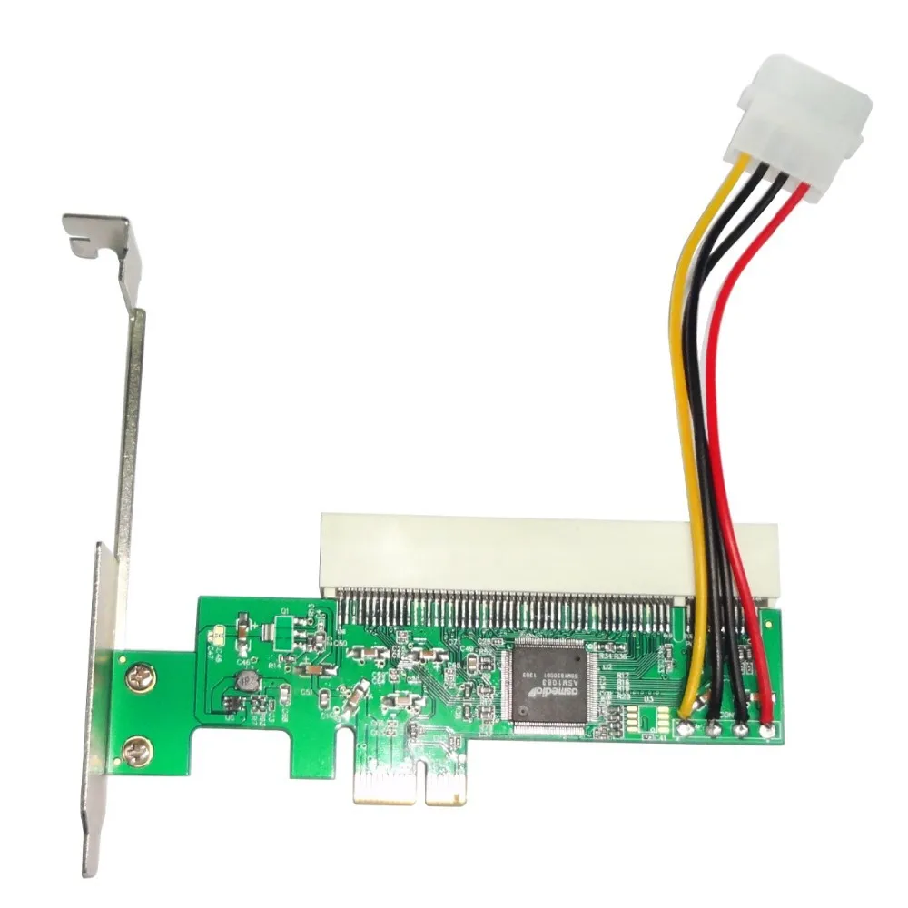 XT-XINTE LPE1083 PCI-Express для PCI адаптер карты PCI-E X1/X4/X8/X16 слот с 4Pin кабель питания карты зеленый Q00440