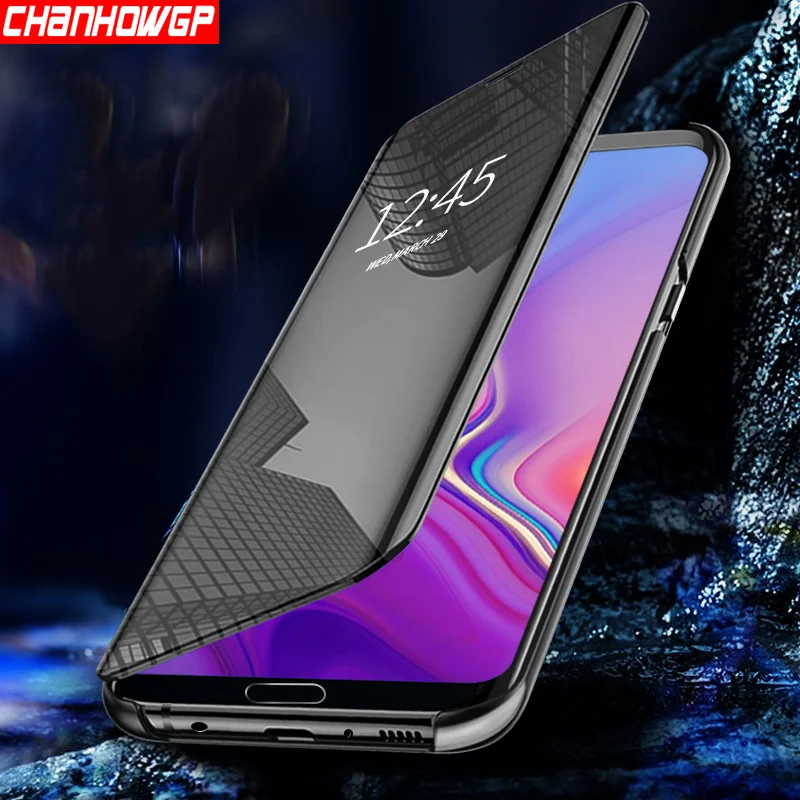 Зеркальный флип чехол для Samsung Galaxy S7edge S8 S9 J4 J6 J8 A8 A6 Plus A7 2018 J2 J3 J5 J7 Neo A3 A5 2017 2016 Grand