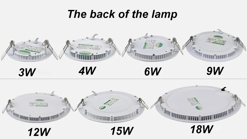 Panel LED de 3W, 6W, 9W, 15w, 18w, 12w, lámparas empotradas de 110V, 220V, foco de iluminación interior para el hogar