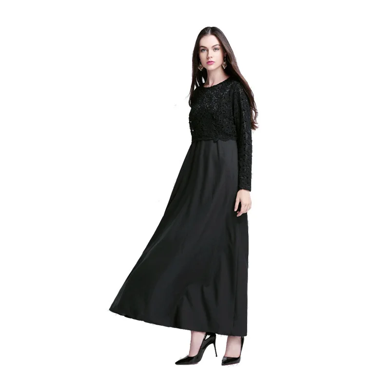 Мусульманское женское хиджаб с длинными рукавами платье макси abaya Jalabiya исламское женское поддельное платье из двух частей одежда халат кафтан марокканский CN-094