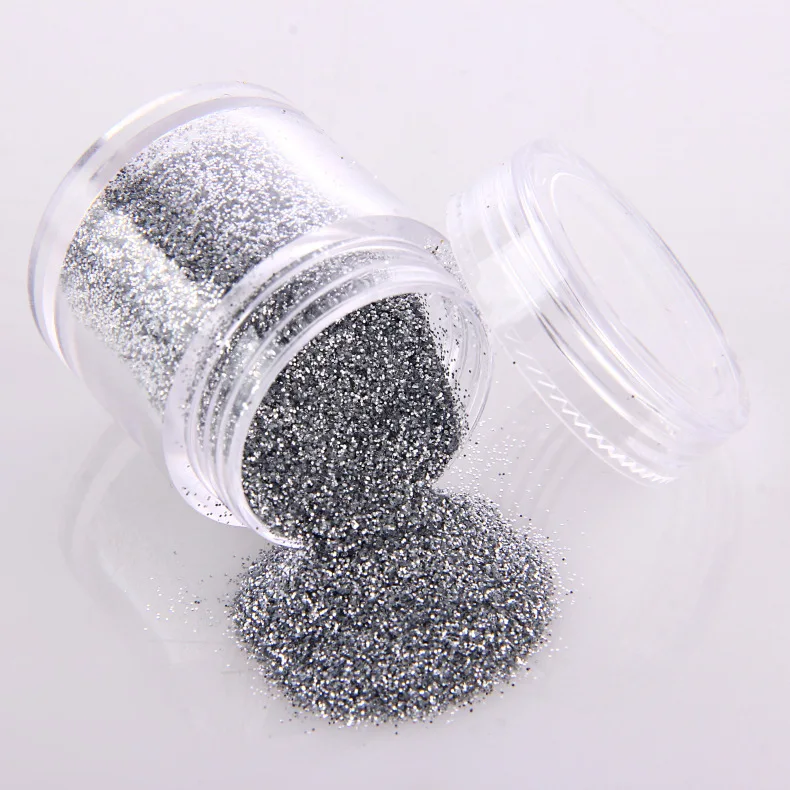

10ml/box Ultra Fine Glitter, .008 Silver Hexagon Sprinkles Mixed Size DIY Glitter for Nail Decoration & Paper Craft Glitter