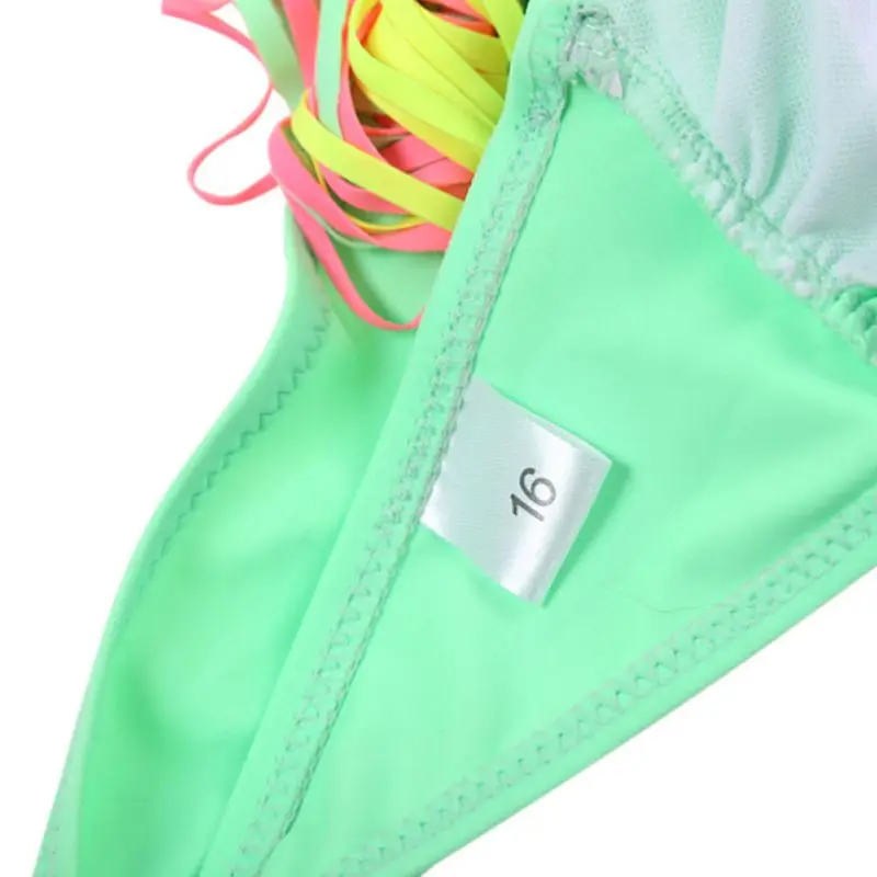 Женский раздельный купальный костюм детский купальник с бахромой бикини