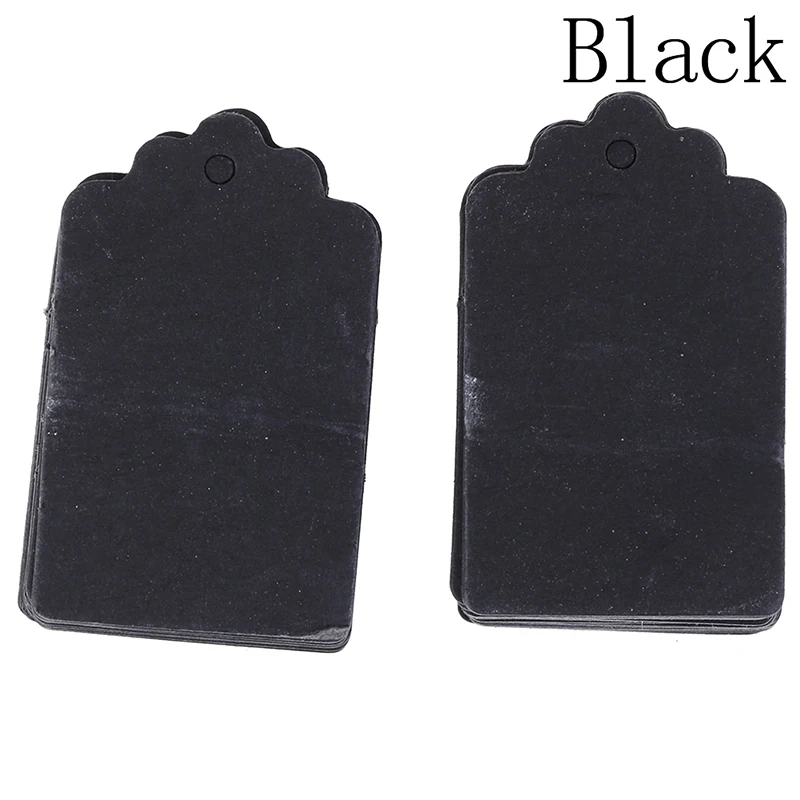 Black 100 шт крафт-бумаги этикетки цена Свадебная вечеринка подарочные карты упаковочные этикетки - Цвет: Black