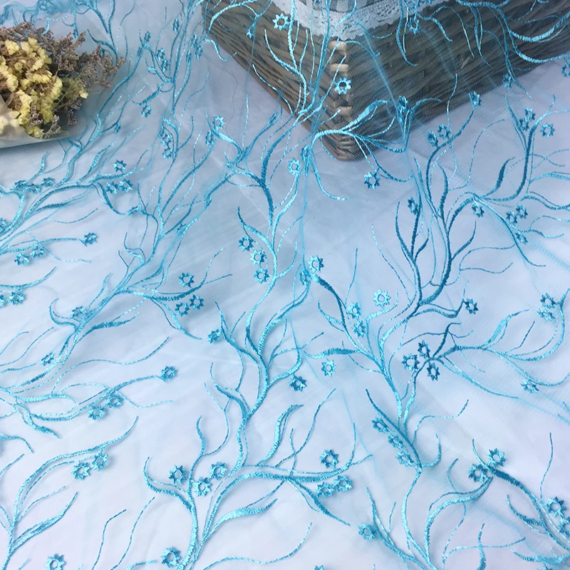 2Yards/lot Lastest Design 2018 Mesh Embroidery Lace Fabric High Quality Nigerian French African For Party Dress | Дом и сад