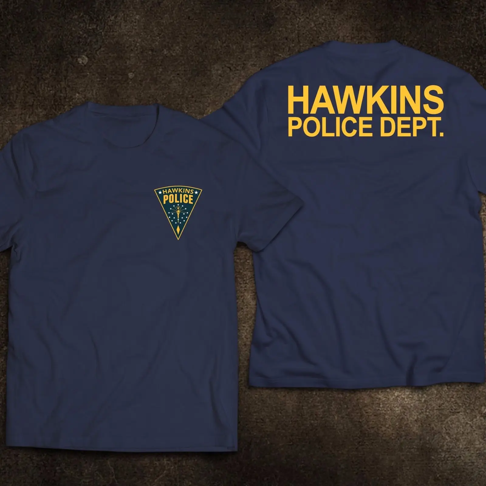 Новинка 2019 модная футболка с полицейским отделением Hawkins вдохновленная принтом