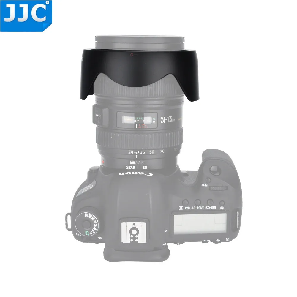 Бленда для объектива камеры JJC черная Цветочная бленда на замену Canon EF 24 105 мм f/4L IS