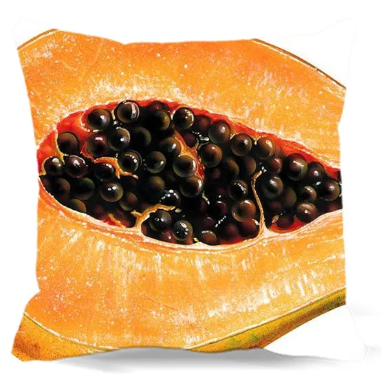 Cut Carambola Papaya Seed Square Cloth Cushion Pillow Case Cover - Double-sided Printing | Дом и сад