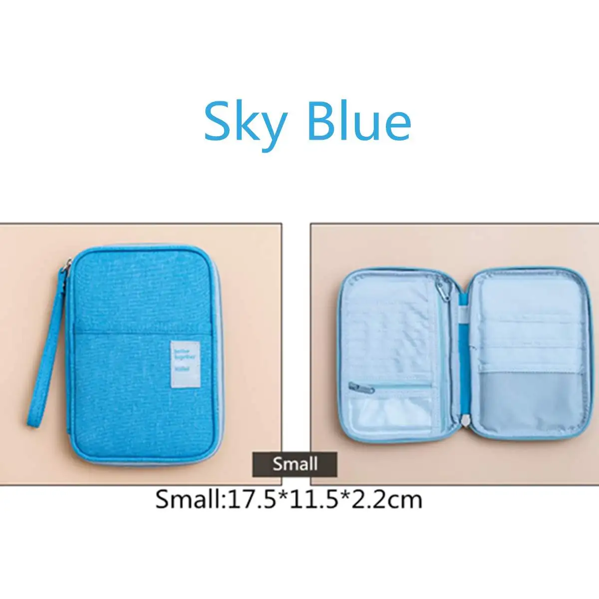 sky blue S RFID Blocking Passport Holder Waterproof Travel Wallet Credit Card Wallets Organizer Travel Accessories Document Bag Cardholder - Цвет: sky blue S