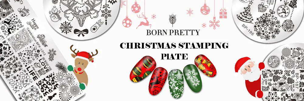 BORN PRETTY 1 шт. напечатанный DIY маникюр шаблон цветок бабочка дизайн прямоугольник пластины для штамповки ногтей 3 узора