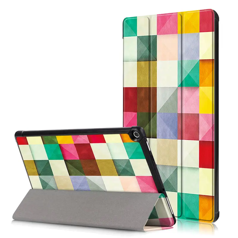 Складной тонкий чехол подставка из искусственной кожи для Amazon Kindle New Fire HD 10 Tablet 1